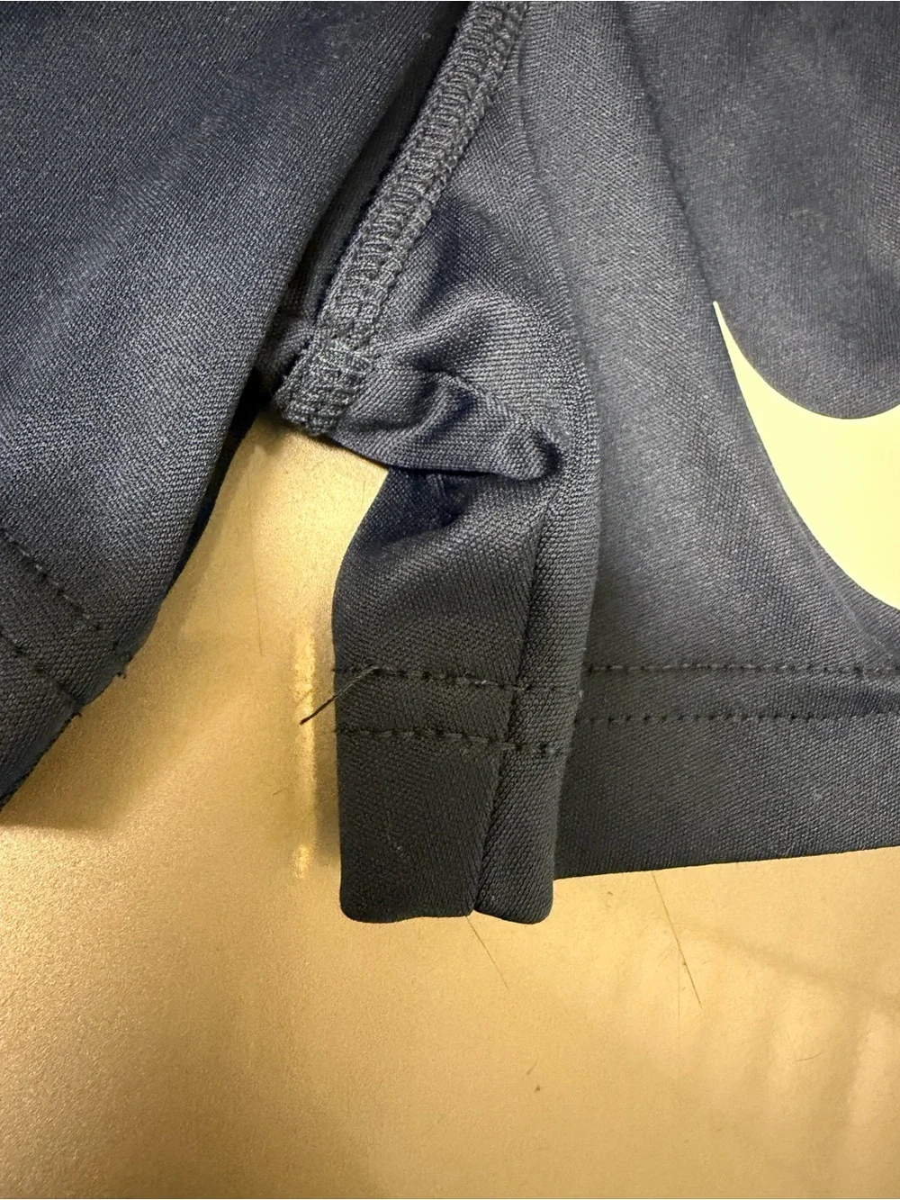 Nike Kids' Navy Athletic Shorts with White Swoosh 2T drifit